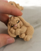 3D Форма силиконовая "Мини кролик спит"