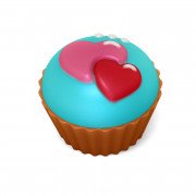 Пластиковая форма "Кейк верхушка "Двойное сердце"