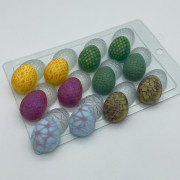 Пластиковая форма "Яйца фэнтези 40 мм" (12 ячеек)