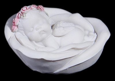 3D форма силиконовая "Ангелочек в розе"