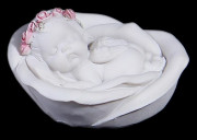 3D форма силиконовая "Ангелочек в розе" (предварительный заказ)