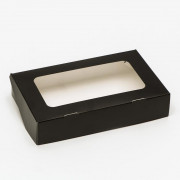 Коробка с окошком, 20 х 12 х 4 см, чёрный