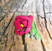 3D Форма силиконовая "Фрезия - один цветок с бутонами"(предварительный заказ)