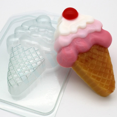 Пластиковая форма "Мороженое/Рожок с ягодкой"