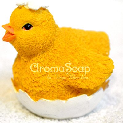 3D форма силиконовая "Цыплёнок в скорлупе №4"