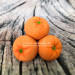3D Форма силиконовая "Тройник мандаринов в кожуре"