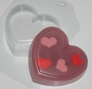 Пластиковая форма для мыла Сердце простое