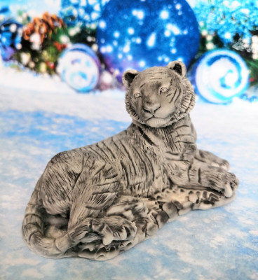 3D Форма силиконовая "Тигр на камнях" (предварительный заказ)