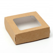 Коробка сборная "Эко" крафт, 11,5 х 11,5 х 4 см