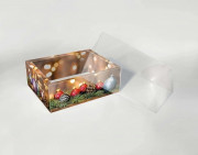 Коробка "Новогодние шарики и огоньки" на одно мыло 10,5х8,5х4,5см