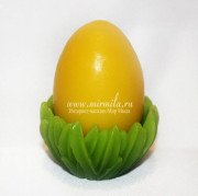 3D Форма силиконовая "Яйцо в зелени" (предварительный заказ)