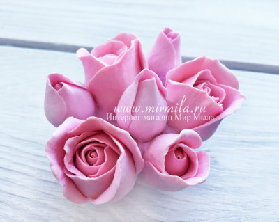 3D Форма силиконовая "Соцветие из 7 роз" (предварительный заказ)