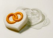 Пластиковая форма для мыла Совет да любовь (кольца)