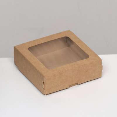Коробка сборная "Эко" крафт, 10 х 10 х 3,5 см