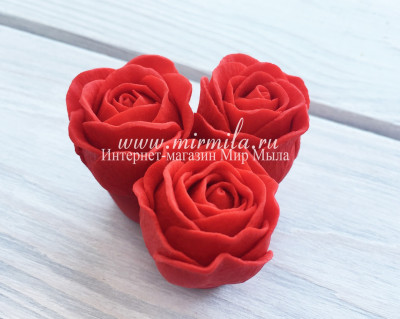 3D Форма силиконовая "Соцветие из 3 роз" (предварительный заказ)