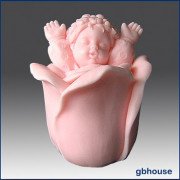 3D Форма силиконовая "Малыш в розе" (предварительный заказ)