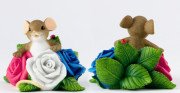 3D форма силиконовая "Мышонок в розах" (предварительный заказ)